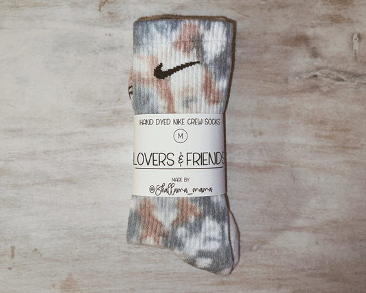 Two-Toned Tie Dye NIKE Socks | Nike Crew Socks